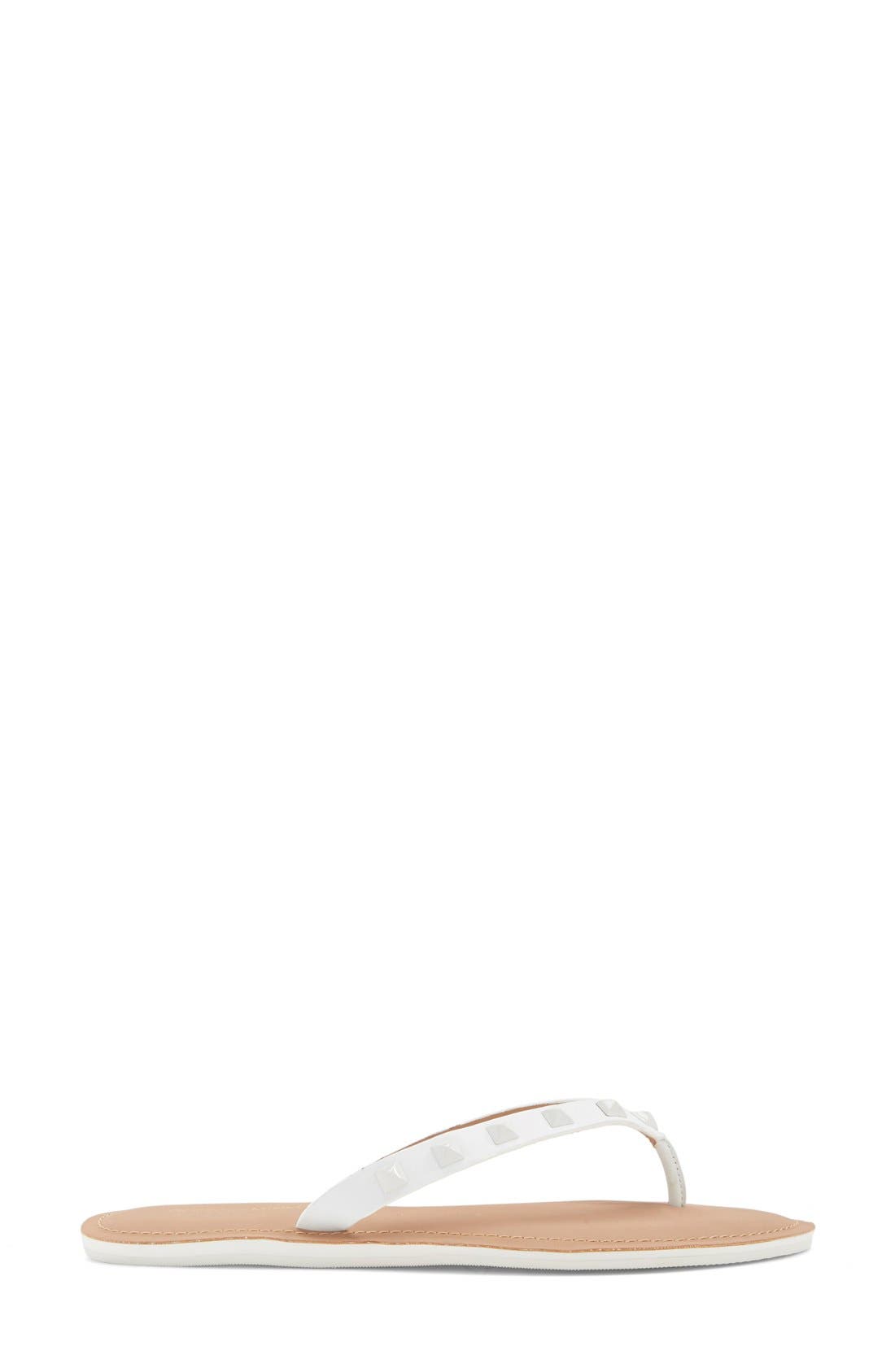 'Fiona' Thong Sandal, Alternate, color, WHITE