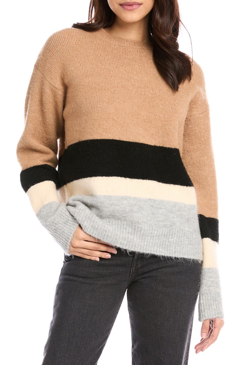FIFTEEN TWENTY Colorblock Sweater, Main, color, 