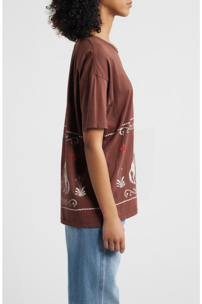 Prairie Horse Cotton Graphic T-Shirt, Alternate, color, NUTMEG