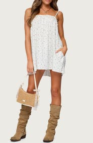 EDIKTED Patti Floral Print Minidress