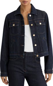 Reiss Carmen Denim Trucker Jacket