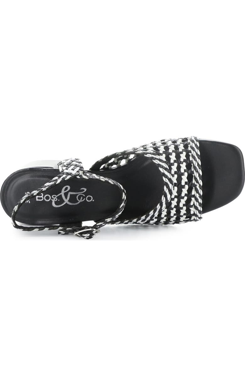 Bos. & Co. Wendi Ankle Strap Sandal, Alternate, color, Black/ White Mix