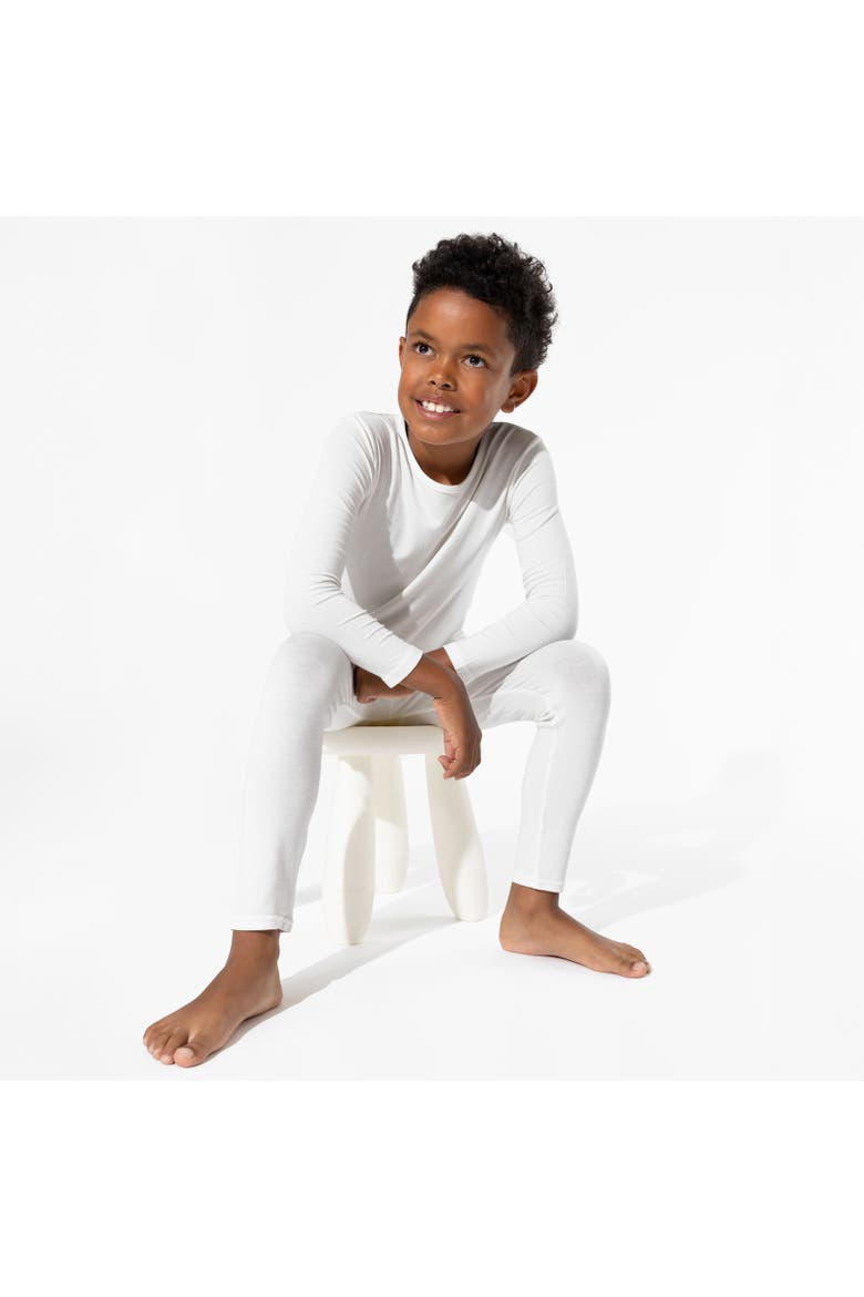 Kids' Milk White Set of 2 Piece Pajamas, Alternate, color, Milk White