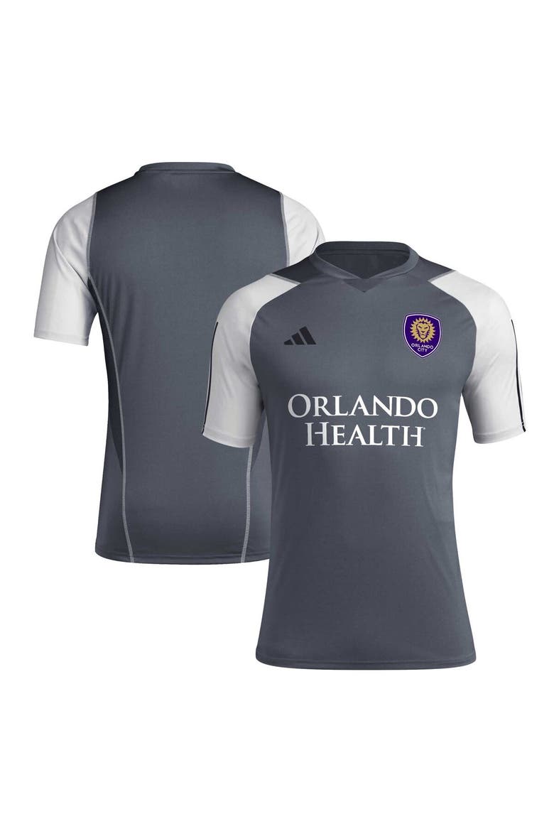 Men's adidas Gray Orlando City SC 2024 AEROREADY Training Jersey, Main, color, Gray
