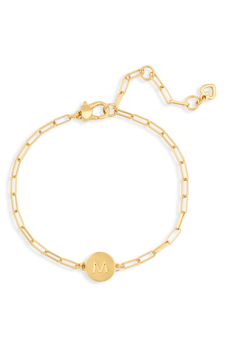 Kate Spade New York initial charm chain bracelet, Main, color, Gold - M