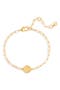 initial charm chain bracelet