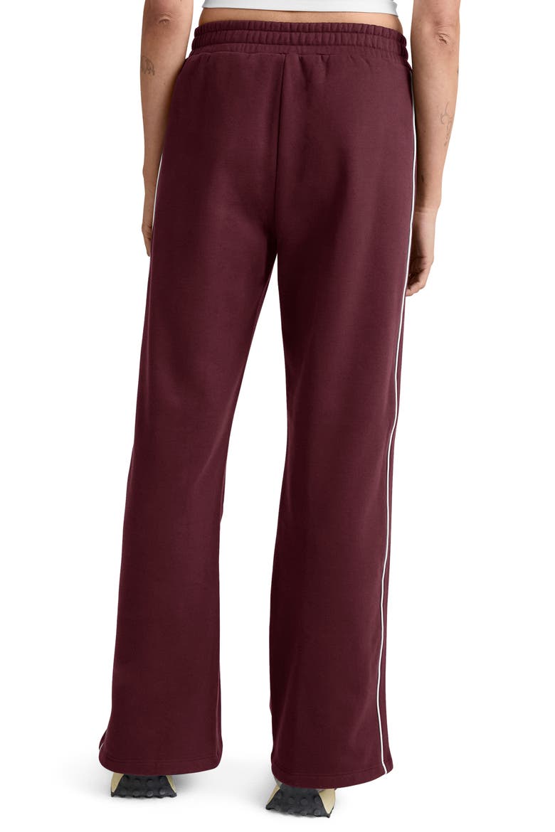 Piper LuxeFleece Side Slit Wide Leg Pants, Alternate, color, DARK CHERRY