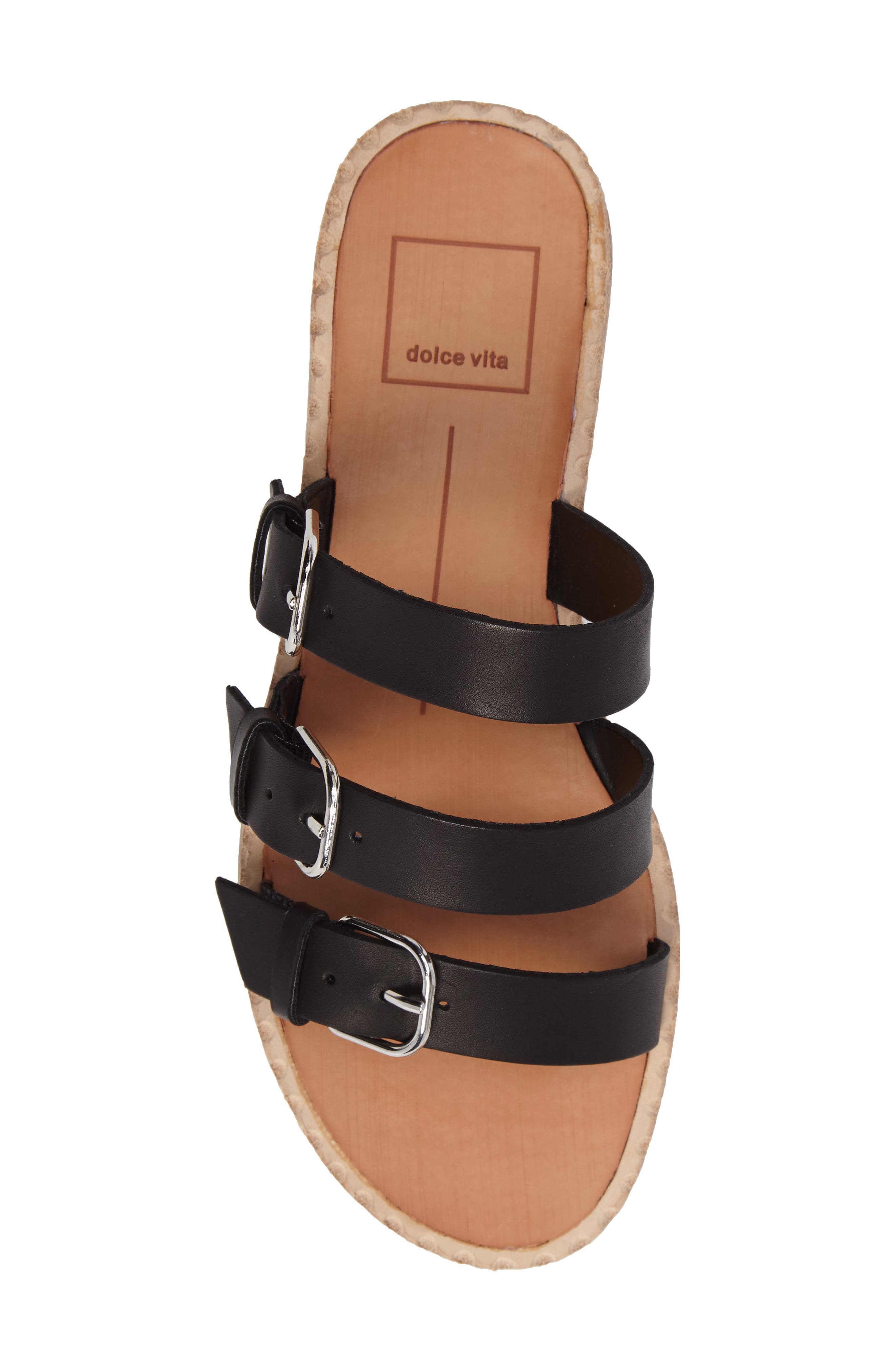 Para Sandal, Alternate, color, BLACK LEATHER