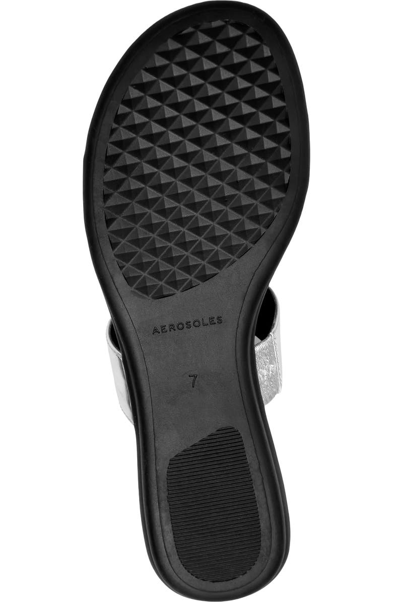 Aerosoles Concetta Two-Strap Sandal, Alternate, color, Silver Fx Mirror Metallic