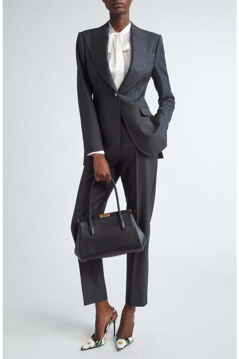 Turlington Single Breasted Virgin Wool Blazer, Alternate, color, S8290 MELANGE GRIGI