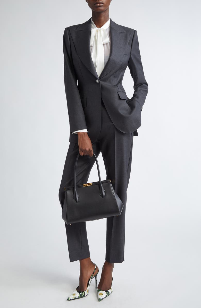 Dolce&Gabbana Turlington Single Breasted Virgin Wool Blazer, Alternate, color, S8290 Melange Grigi