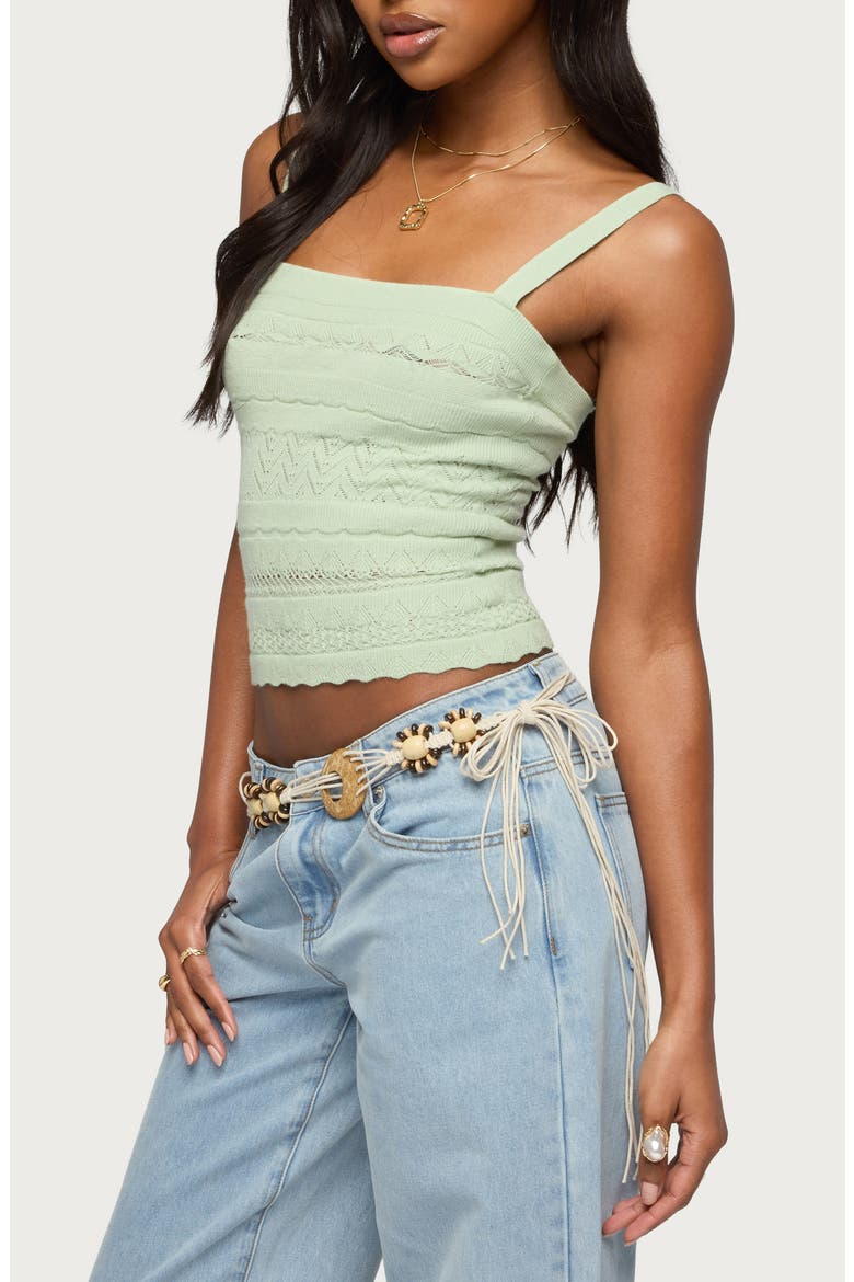 Naia Pointelle Camisole, Alternate, color, SAGE