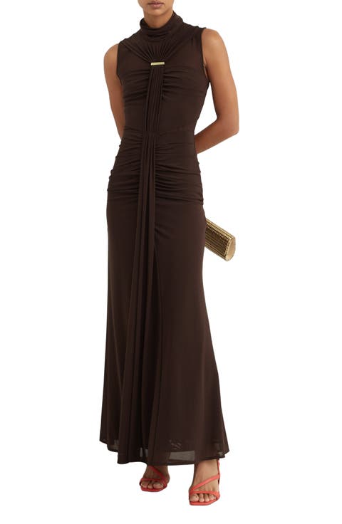 Colette Ruched Sleeveless Maxi Dress