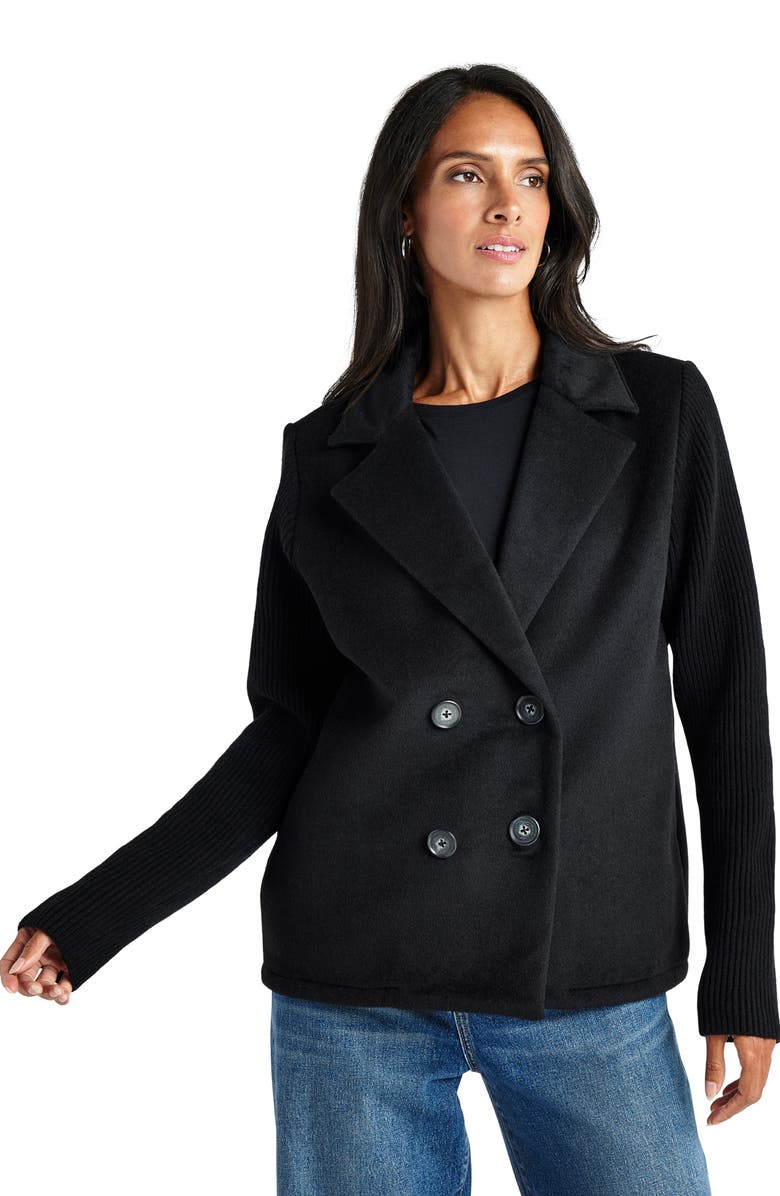 Splendid Singrid Double Breasted Wool Blend Jacket, Alternate, color, 