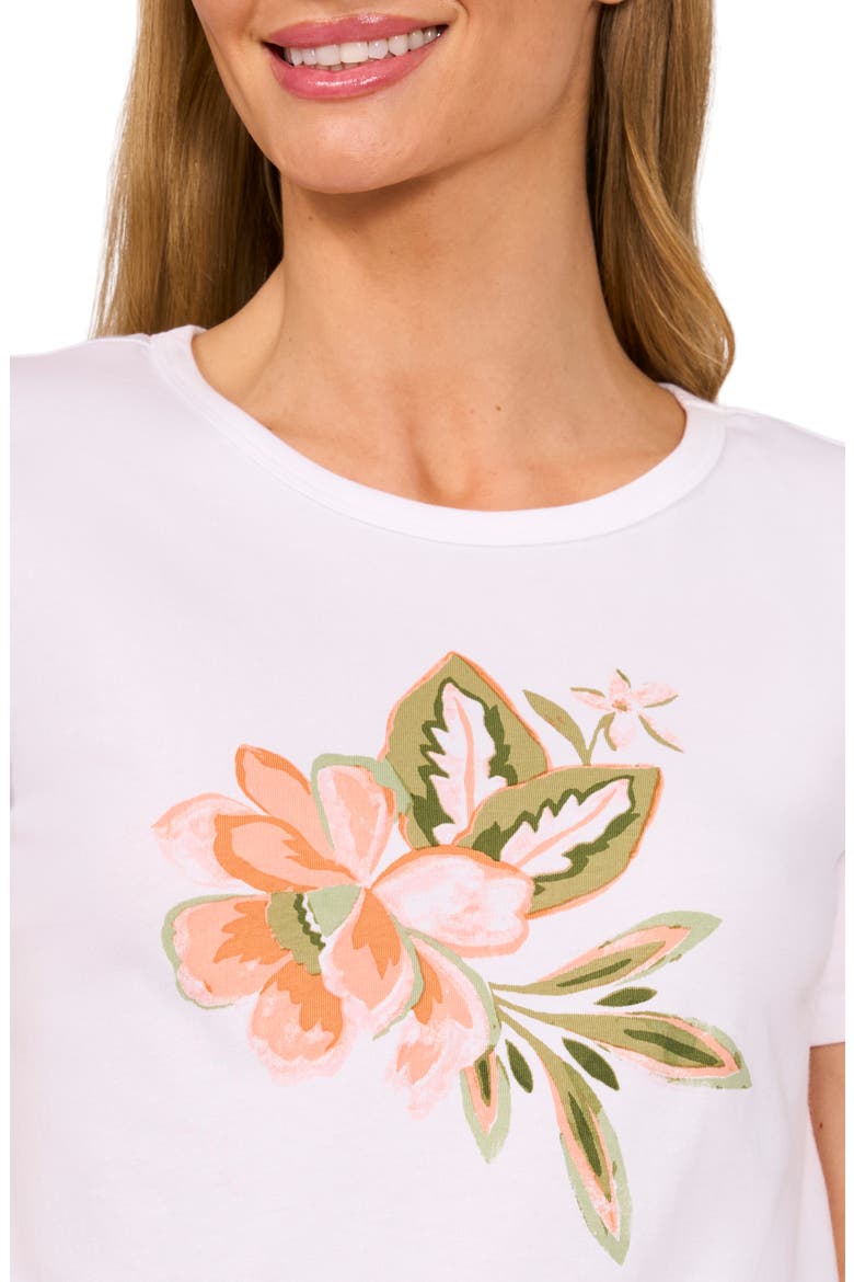 Flower Crewneck Cotton Graphic T-Shirt, Alternate, color, ULTRA WHITE