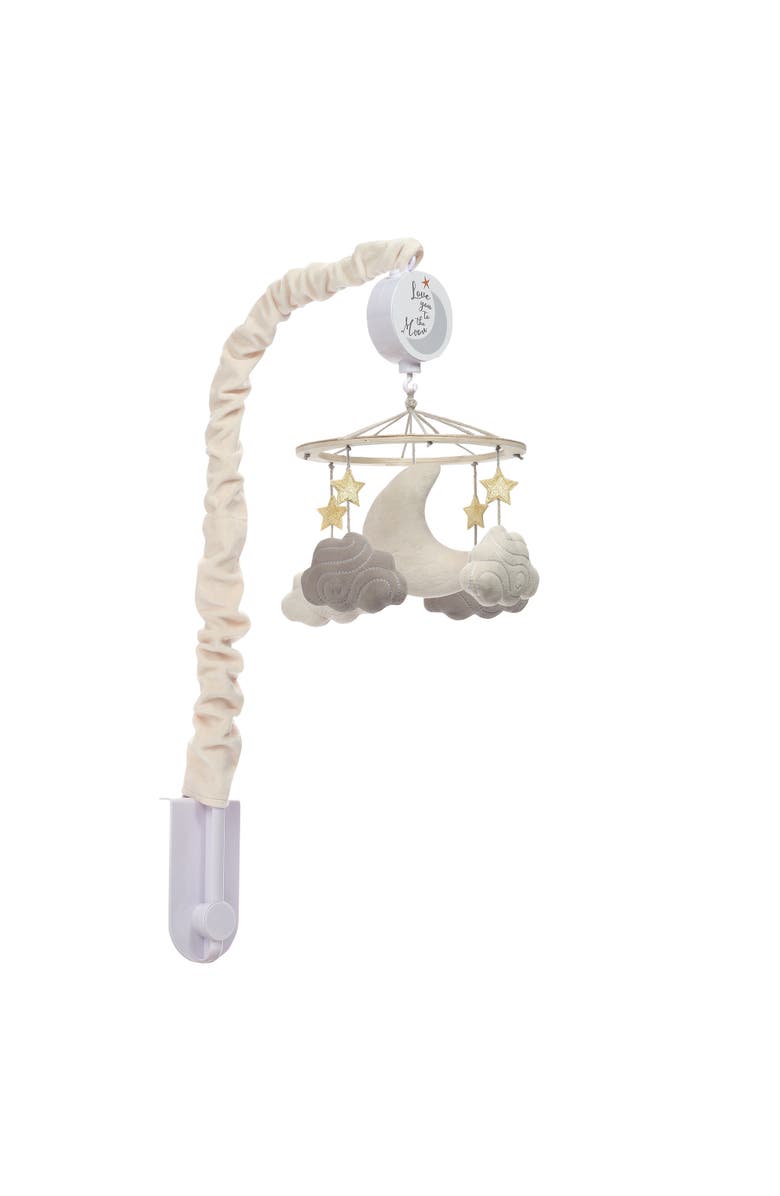 Lambs & Ivy Goodnight Moon Musical Baby Crib Mobile Soother Toy - Stars/Clouds, Alternate, color, Cream