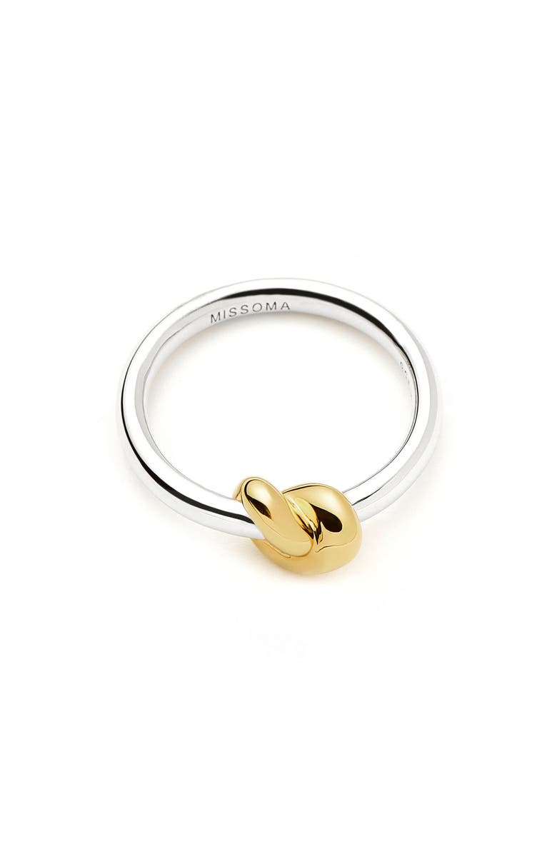 Missoma x Lucy Williams Knot Stacking Ring, Alternate, color, Gold Vermil/Sterling Silver