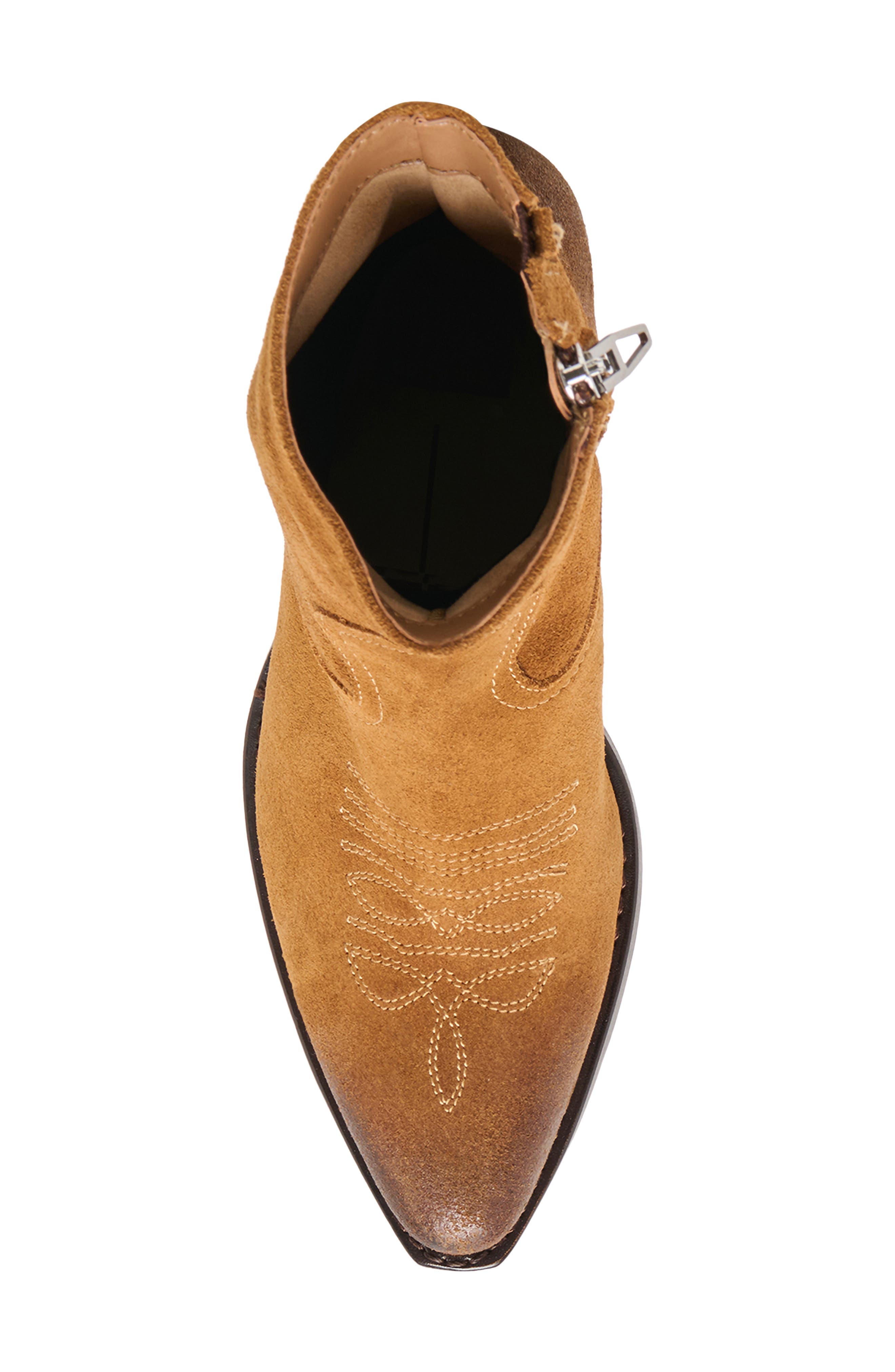 Dolce Vita Klyde Western Boot, Alternate, color, Cognac Suede