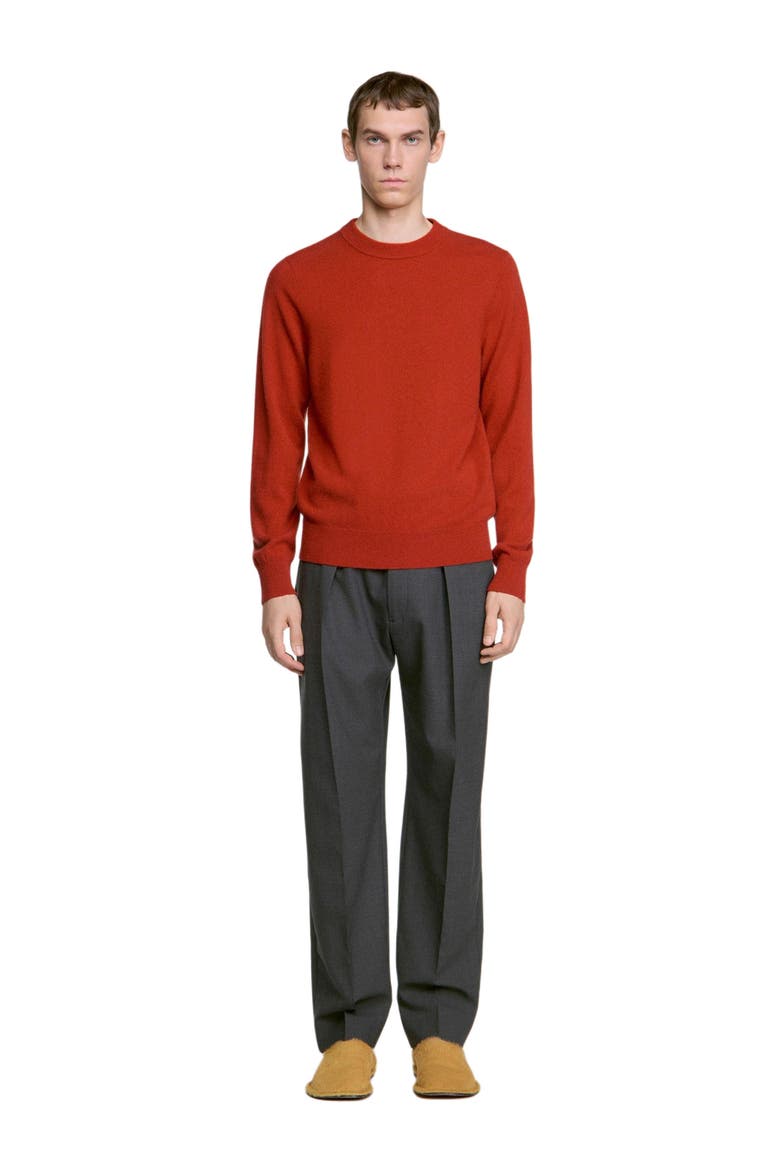 Cashmere crew neck sweater, Main, color, Burnt orange