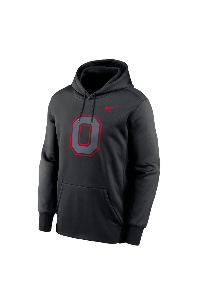 Nike Men's Nike Black Ohio State Buckeyes Color Pop Performance Fleece Pullover Hoodie, Alternate, color, Black