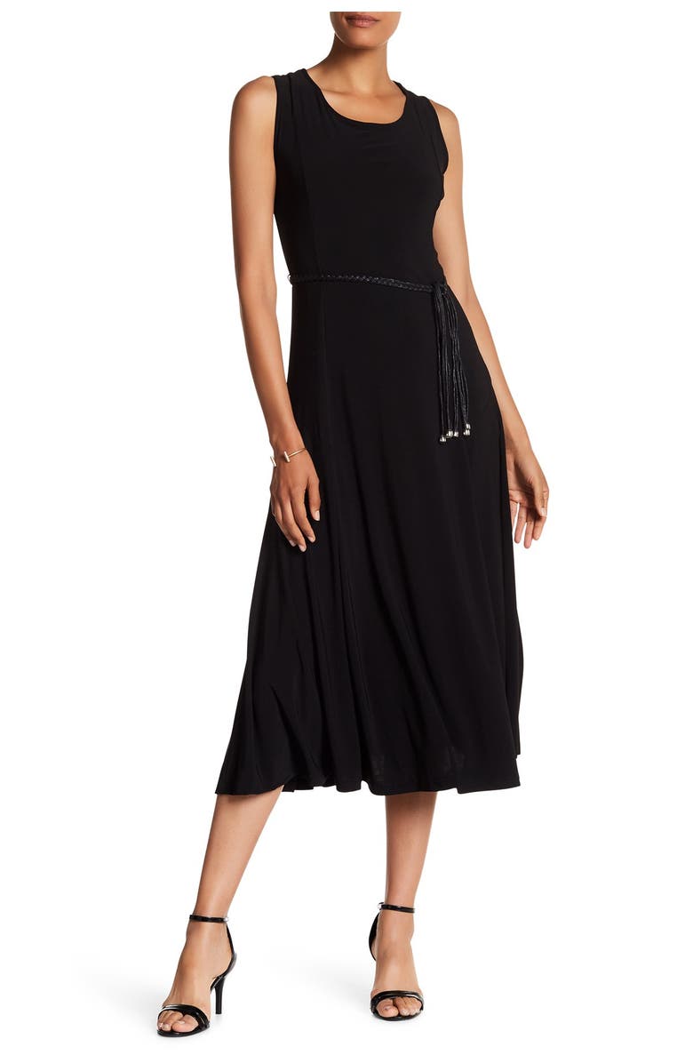 Nina Leonard Sleeveless Midi Dress, Main, color, 