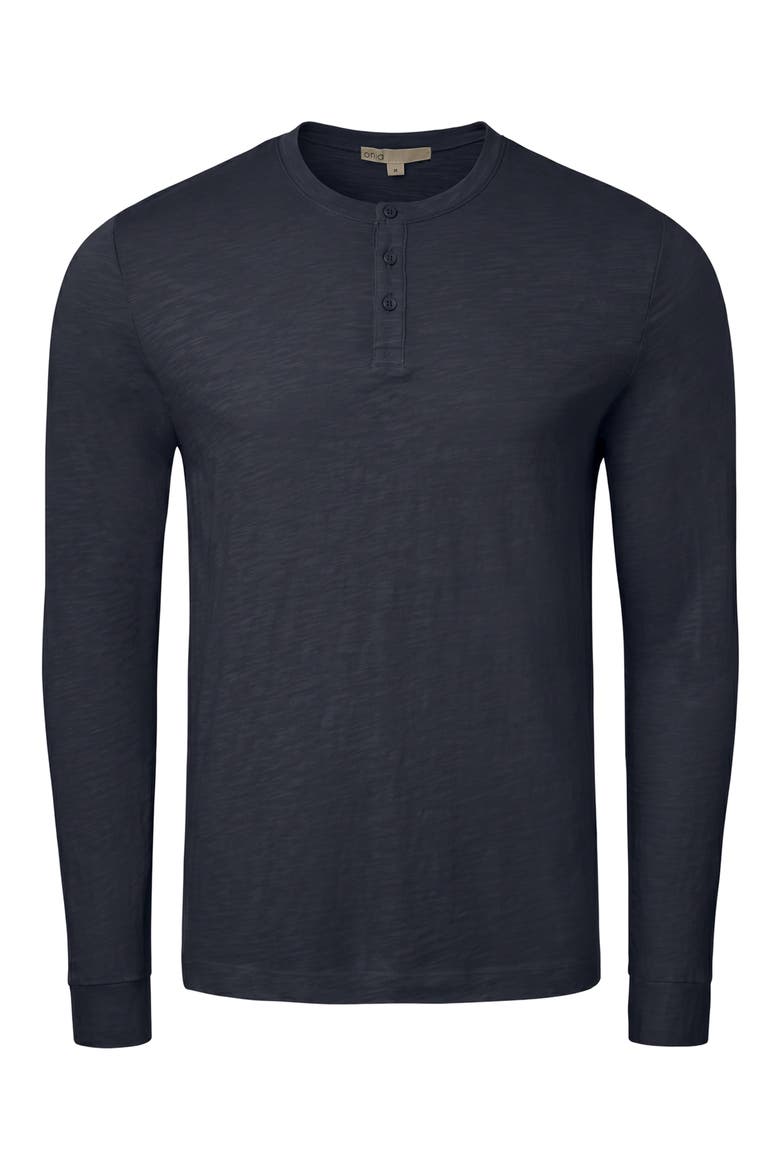 Air Weight Long Sleeve Cotton Henley, Alternate, color, MIDNIGHT