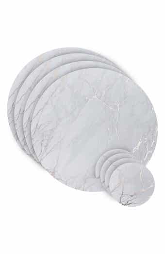 DAINTY HOME Marble Print 8-Piece Placemat & Coaster Set