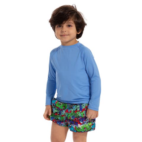 Toddler's Long Sleeve Crew Neck Top for Sun and UV Protection