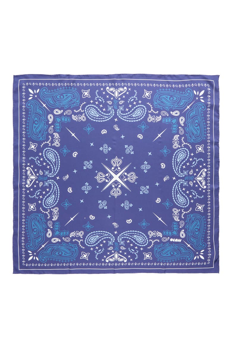 Paisley Silk Bandana, Alternate, color, MIDNIGHT NAVY