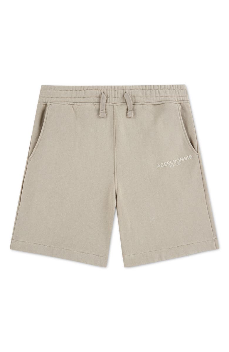 abercrombie kids Kids' Sunfaded Fleece Sweat Shorts, Main, color, Simply Taupe