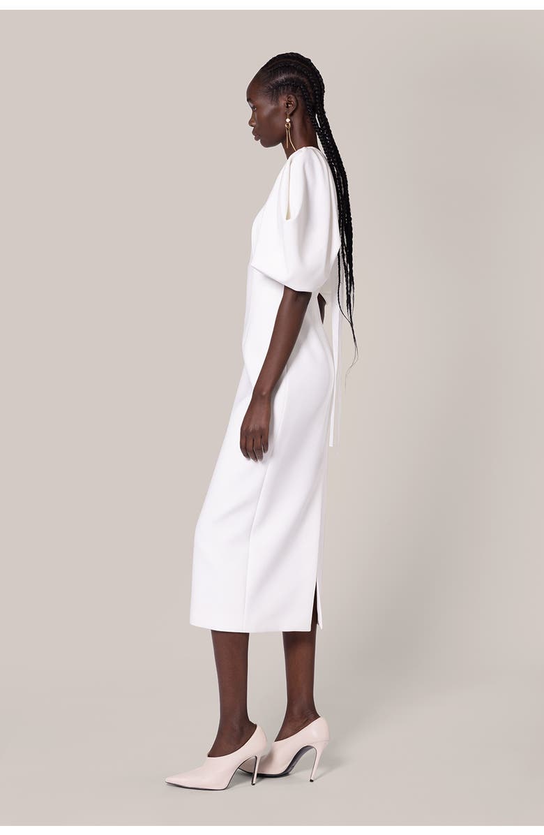 Roksanda Calita Crepe Bridal Dress, Alternate, color, Ivory