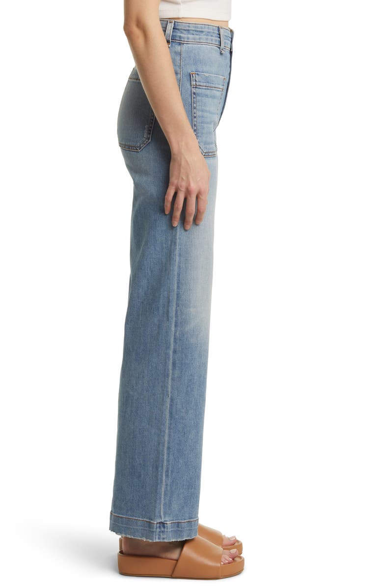 ASKK NY Sailor High Waist Wide Leg Jeans, Alternate, color, Water Street