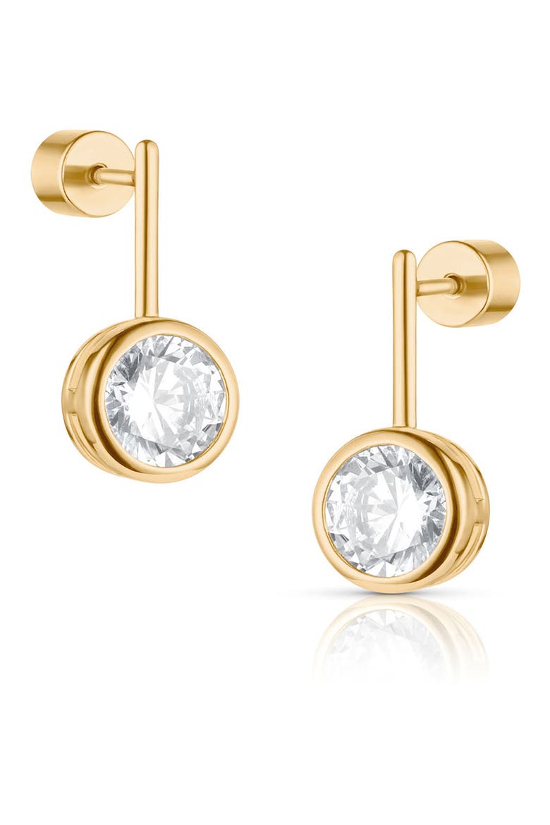 Noemi Grande Drop Earrings, Main, color, 14K GOLD PLATED
