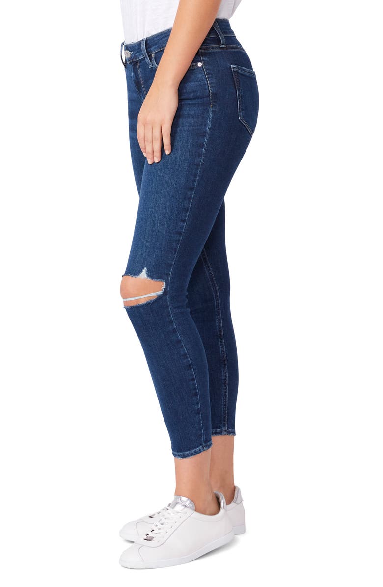 PAIGE Verdugo Ripped Ankle Skinny Jeans, Alternate, color, Direction Destructed
