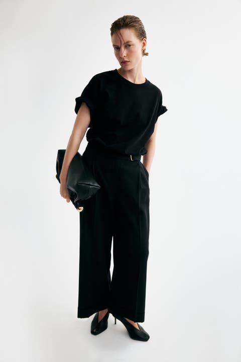 Straight-leg Pants With Belt