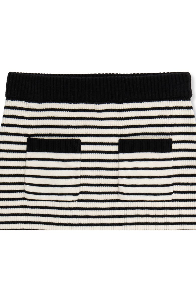 Habitual Kids Kids' Stripe Rib Sweater & Skirt Set, Alternate, color, Black