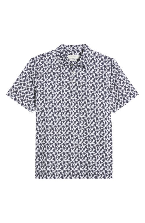 Bugatchi Victor Ooohcotton® Palm Tree Print Polo In Navy