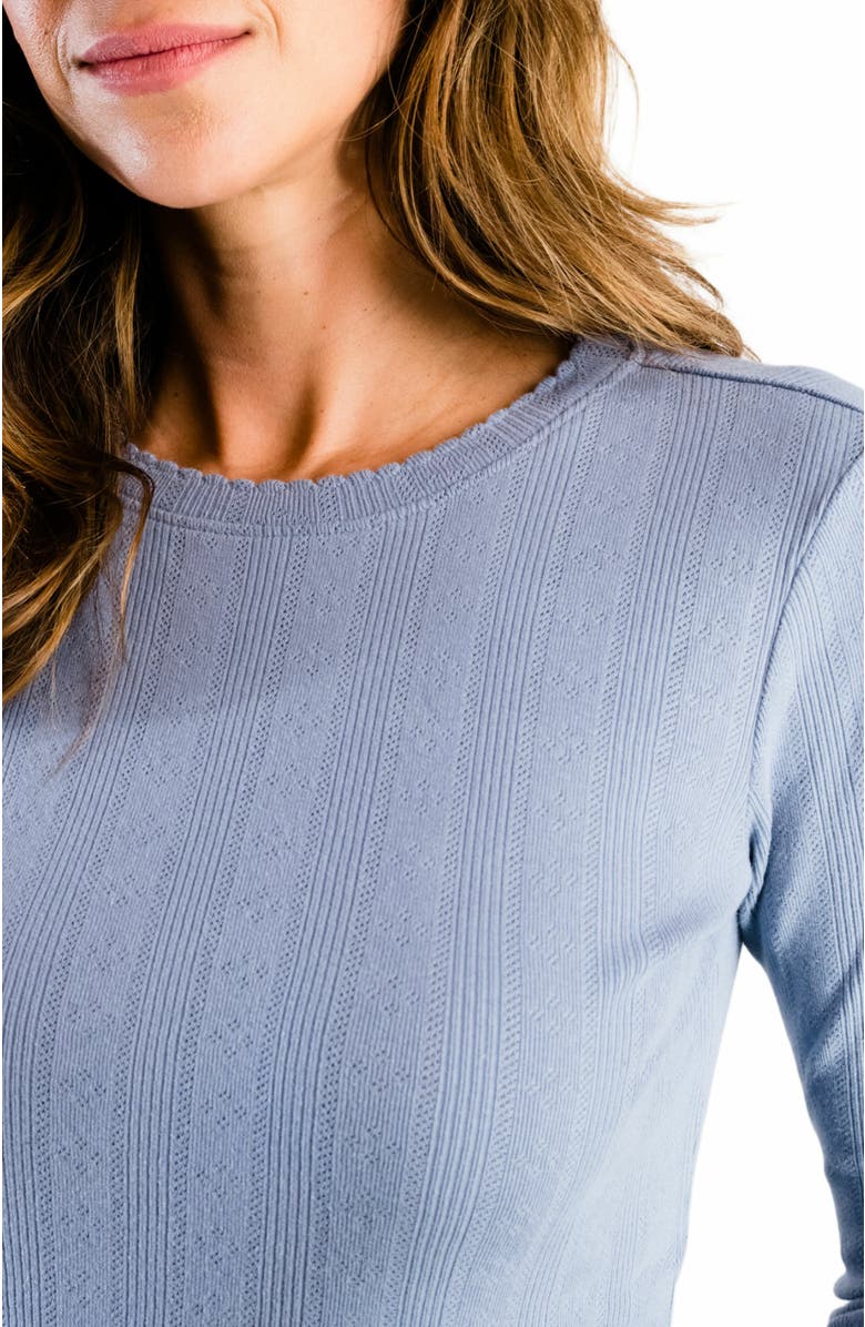 ABLE Harper Pointelle Knit Top, Alternate, color, 