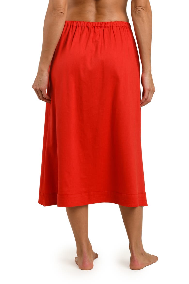 Harbor Breeze Midi Cover-Up Skirt, Alternate, color, RUBY
