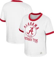 COLOSSEUM X WRANGLER Women's Colosseum x Wrangler White Alabama Crimson Tide Freehand Ringer T-Shirt
