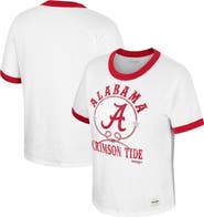 COLOSSEUM X WRANGLER Women's Colosseum x Wrangler White Alabama Crimson Tide Freehand Ringer T-Shirt