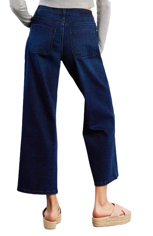 Hint Of Blu High Waist Ankle Relaxed Straight Leg Jeans In Blue