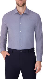 Report Collection Bubble Print Slim Fit Stretch Dress Shirt