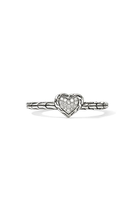 Diamond Pavé Heart Ring