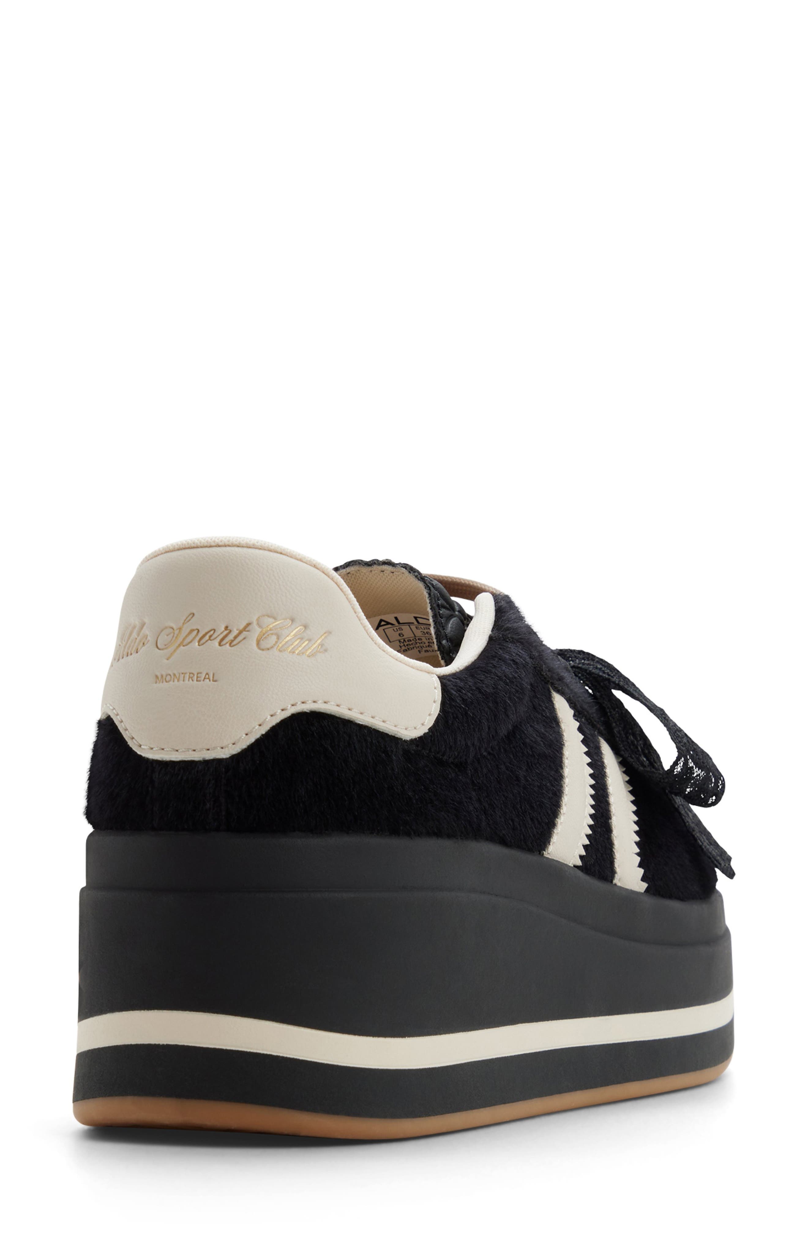 ALDO Paotlan Platform Sneaker, Alternate, color, Black/ White
