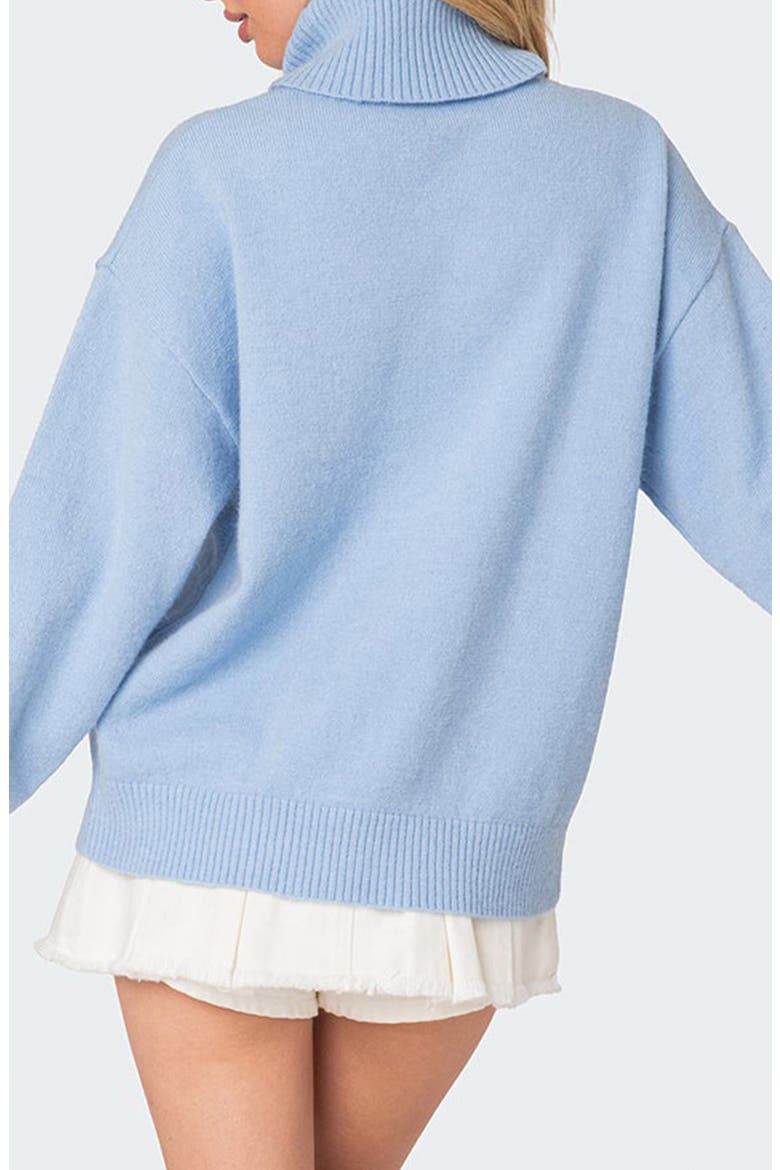 Isabelle Oversize Turtleneck Sweater, Alternate, color, LIGHT-BLUE