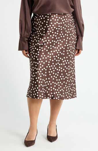 Polka Dot Print Maxi Skirt