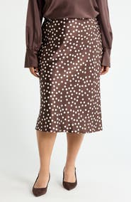 Renee C Polka Dot Print Maxi Skirt