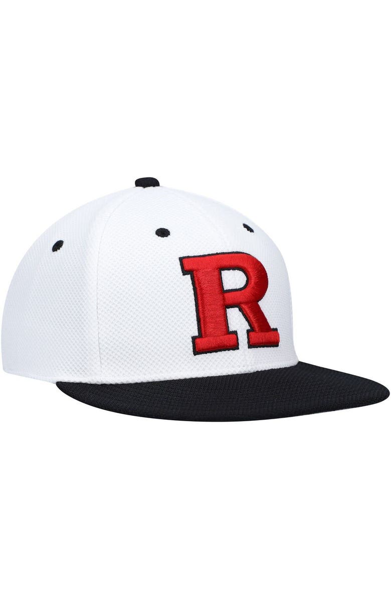 adidas Men's adidas White Rutgers Scarlet Knights On-Field Baseball Fitted Hat, Alternate, color, White