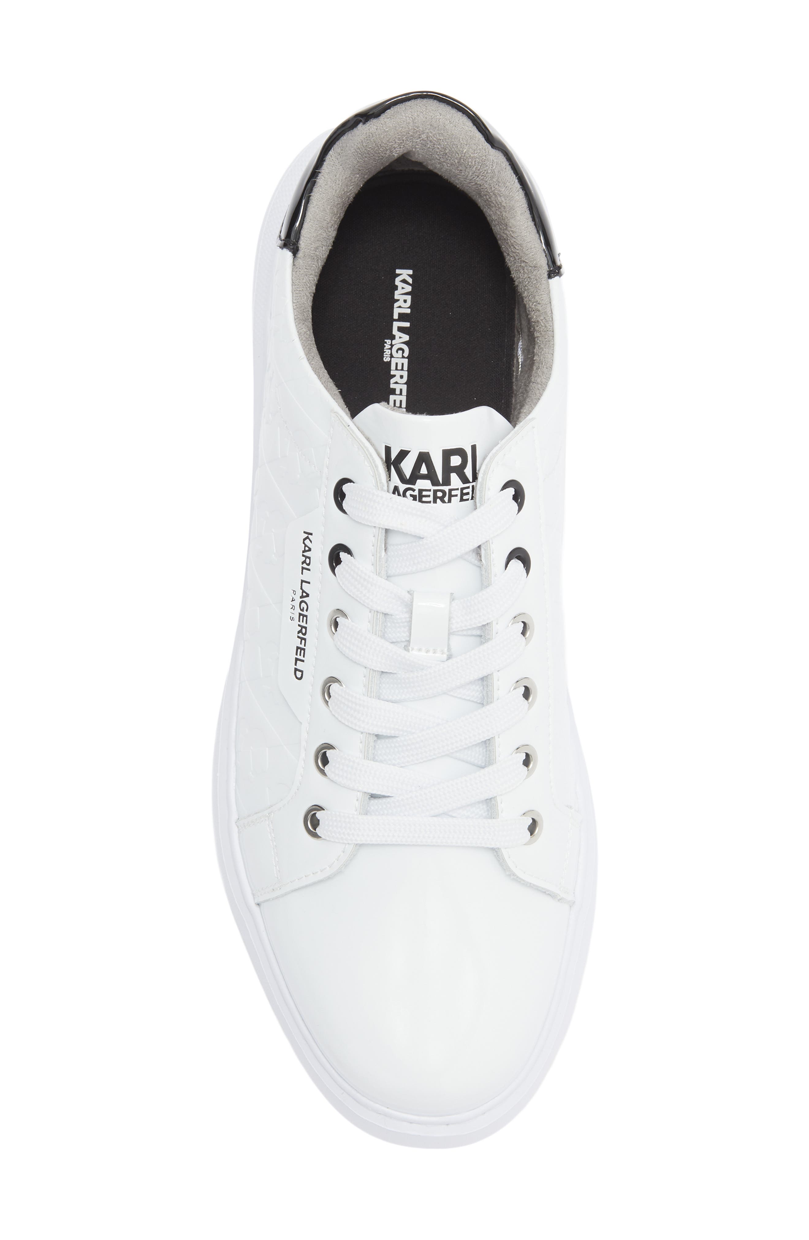 KARL LAGERFELD PARIS Karl Profile Low Top Sneaker, Alternate, color, White